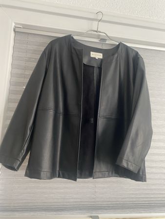 Veste courte simili cuir noir Tom Tailor XL
