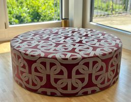 Pouf, Hocker, Sofatisch mit Bezug original HERMÈS Stoff