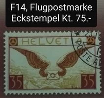 MA188) F14, Flugpostmarke Brief mit Flügel Eck ⊙ Kt. 75.-