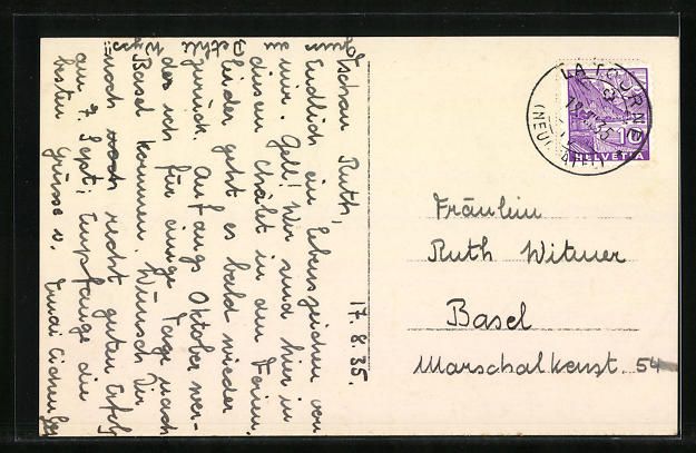 Cartoline postali: AK La Tourne, Chalet Beaumont, 1935 – Usato da Berlin venduto da bartko-reher 1
