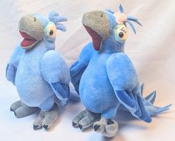 Blu und Jewel  Plüschtiere aus dem Film RIO - Papageien