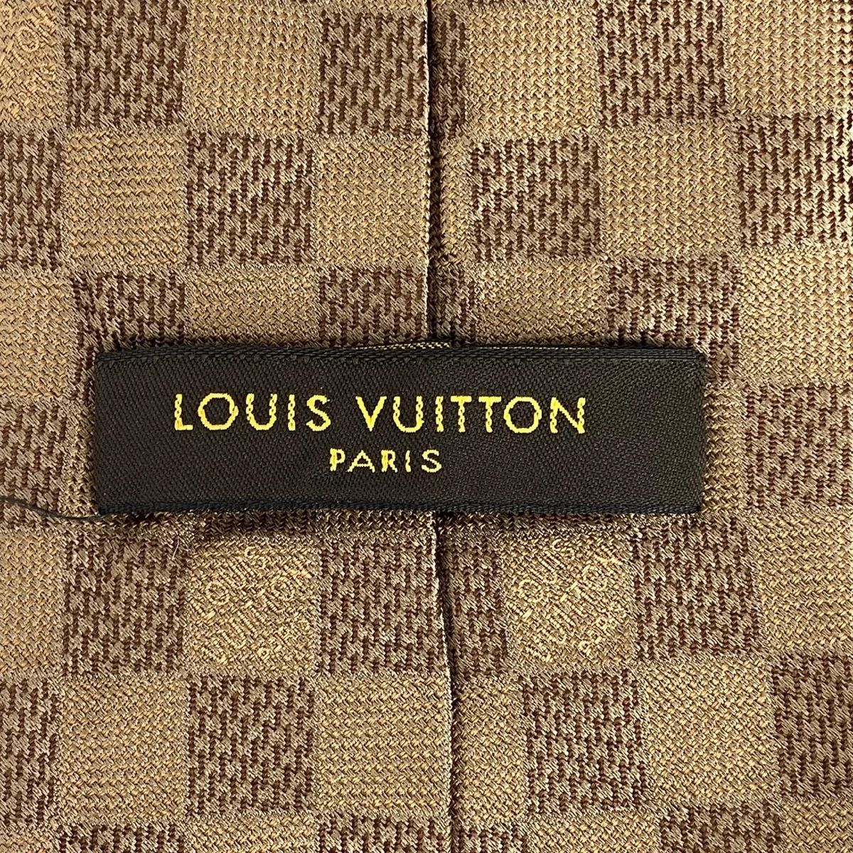 Louis Vuitton Cravatte: Original Louis Vuitton Silk Tie Damier Pattern Brown – Usato da Winterthur venduto da Atelier.W.Maison 4