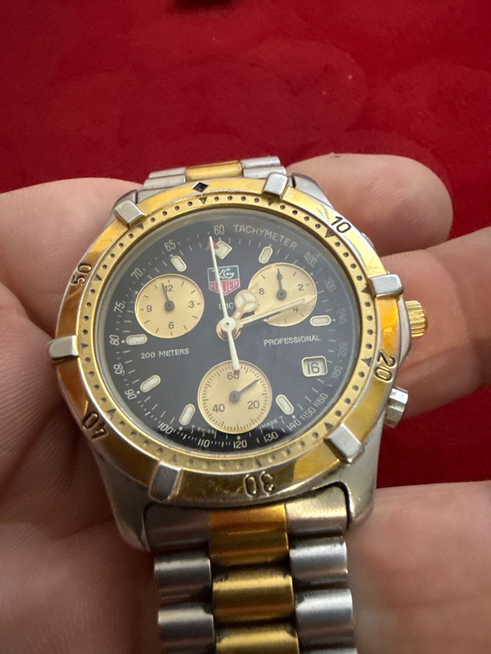 Tag Heuer Orologi: Tag Heuer Professional Chronograph 38 mm – Usato da Pfeffingen venduto da Allhandelklgwatches