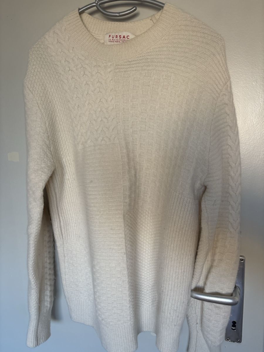 Pullover & Sweatshirts: Pull Fursac en maille texturée, blanc, taille S – Gebraucht aus GENÈVE von Gaasss 1