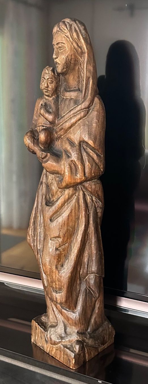 Statuette: Madonna / Maria mit Kind Holzfigur  44 cm – Usato da Zürich venduto da brazerola 5