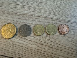 Singapur Münzen Set – 1 Dollar, 10, 5, 1 Cent – Sammlung