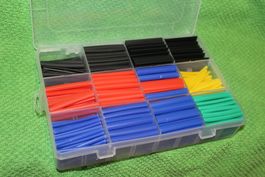 Set 560tlg  Schrumpfschlauch Sortiment Plastikbox 12 Größen