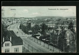 AK Basel, Totalansicht St. Albanquartier