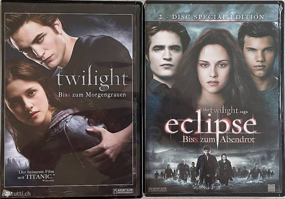 Tutti i DVDs: 2 DVD Twilight – Usato da Weisslingen venduto da retob66