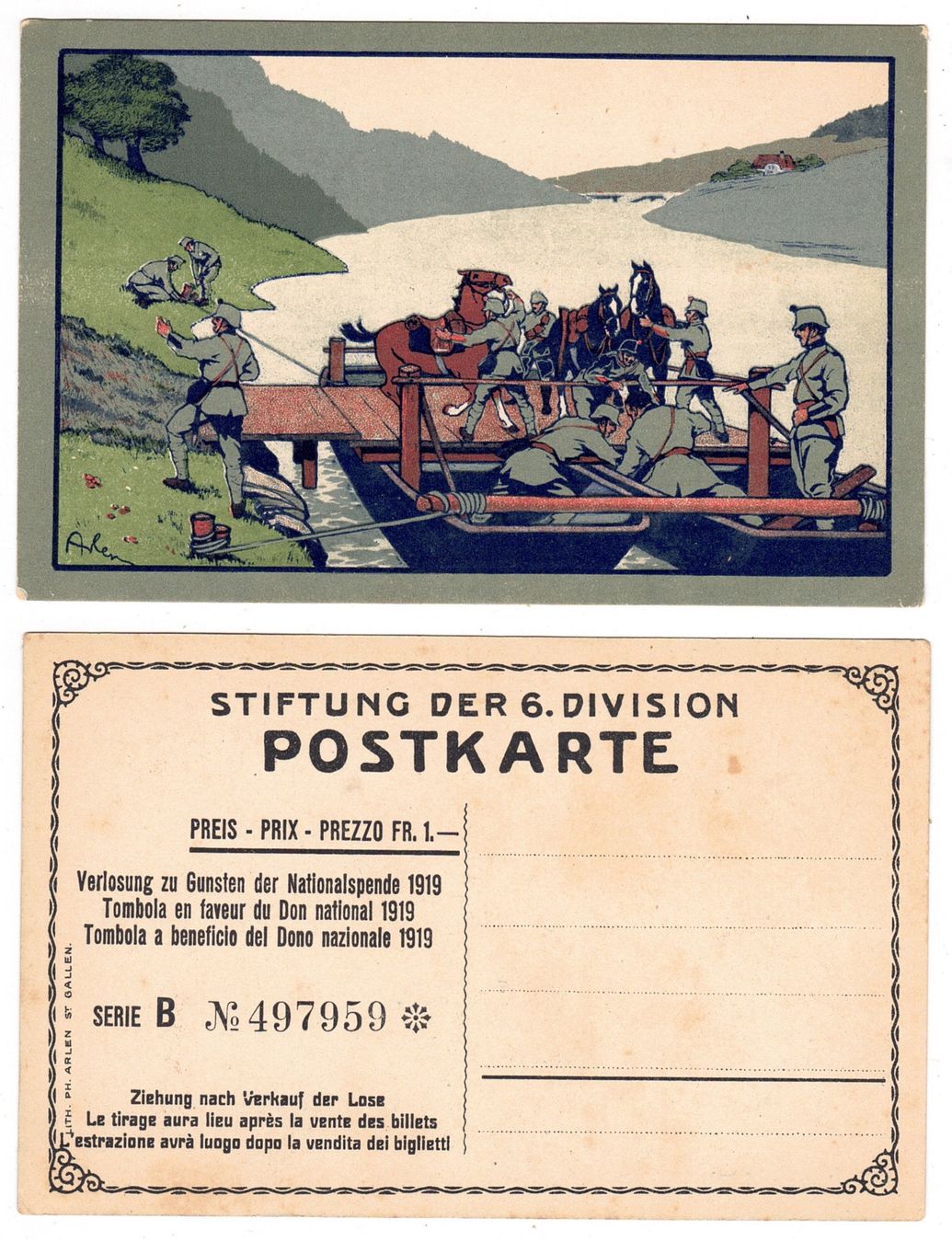 Cartoline postali: Carte militaire Division 6 – Usato da La Tour-de-Peilz venduto da amjust