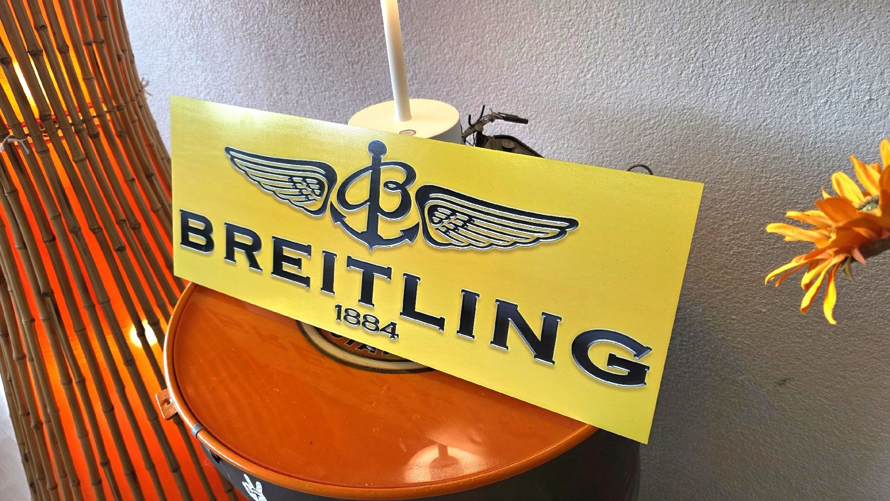 Breitling Insegne: BREITLING WERBE SCHILD – Usato da Winterthur venduto da Navitimer 1