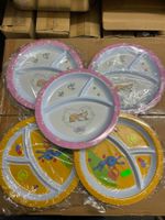 5x Kinder-Teller neuwertig, Ostern, Frühling, Hart Plastik