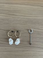 Schmuck Set: Ohrringe mit Perlen und Anhänger, neu