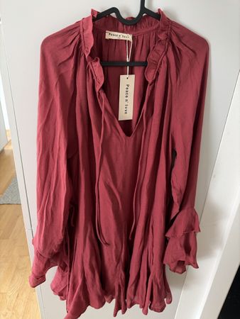Robe d'été légère Peace n'love, style bohème chic, S/M