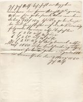 10 Rp. Fiskalstempel von BERN - 2 mal auf Dokument von 1860