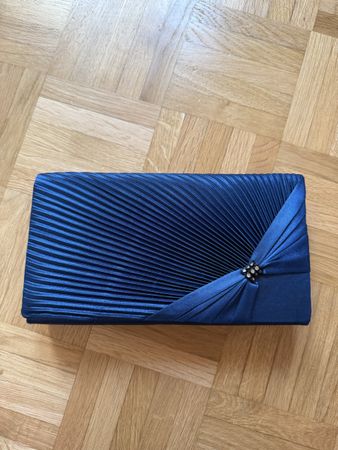 Elegante Clutch / Handtasche, dunkelblau, neuwertig!