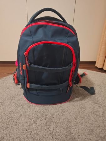 Rucksack Satch dunkelblau/rot gebraucht