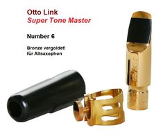Otto Link Super Tone Master 6 asax Metallmundstück vergoldet