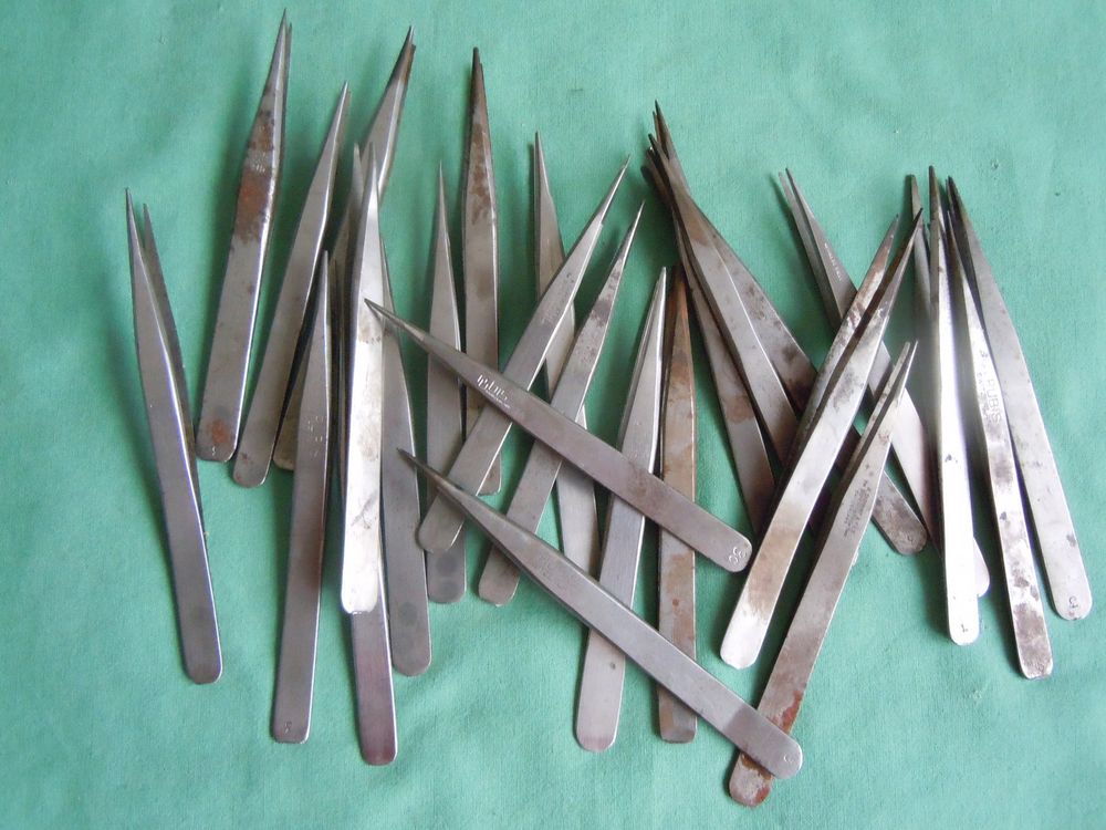 Trekki Präzisions Pinzetten Set 2-teilig - 16cm Mit Gezahnter Spitze Für Modellbau Und Schmuckherstellung