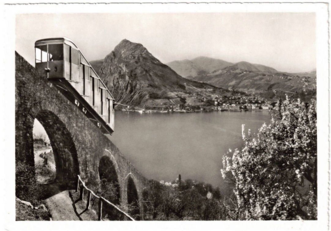Ansichtskarten: Lugano - Standseilbahn Monte Brè – Gebraucht aus Binningen von Mountainrider