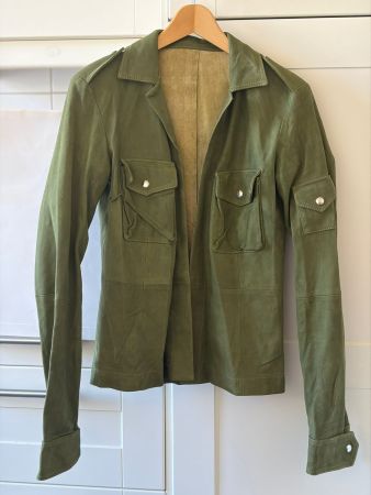 Iceberg green suede leather jacket. Never worn. Size 38