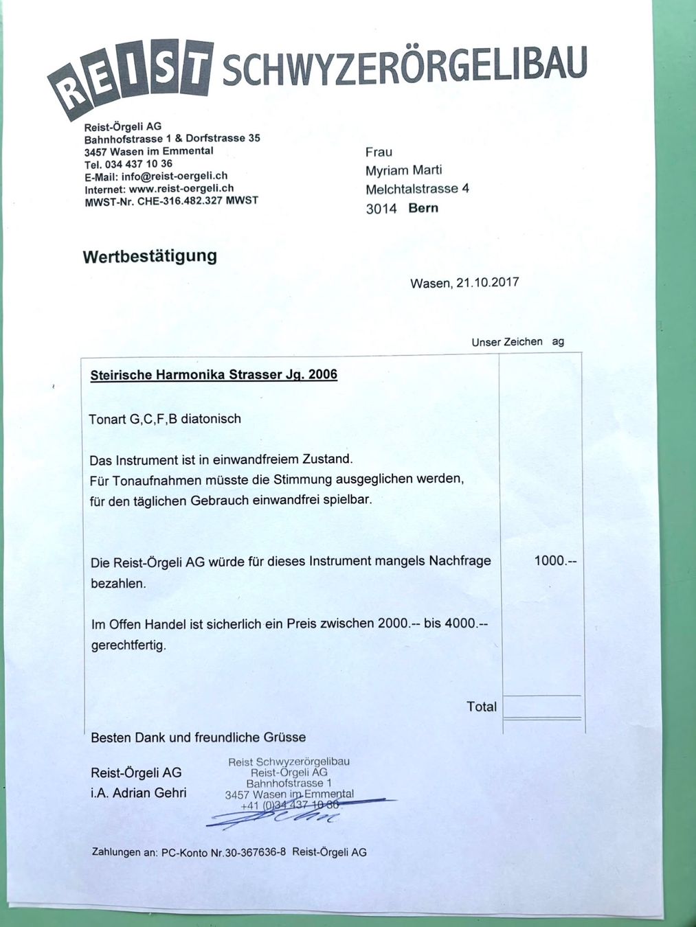 Musikinstrumente: Steirische Strasser Harmonika – Neu (gemäss Beschreibung) aus Spiegel b. Bern von onilomer 4