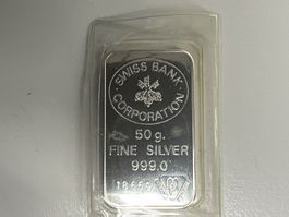 50g Silberbarren Swiss Bank