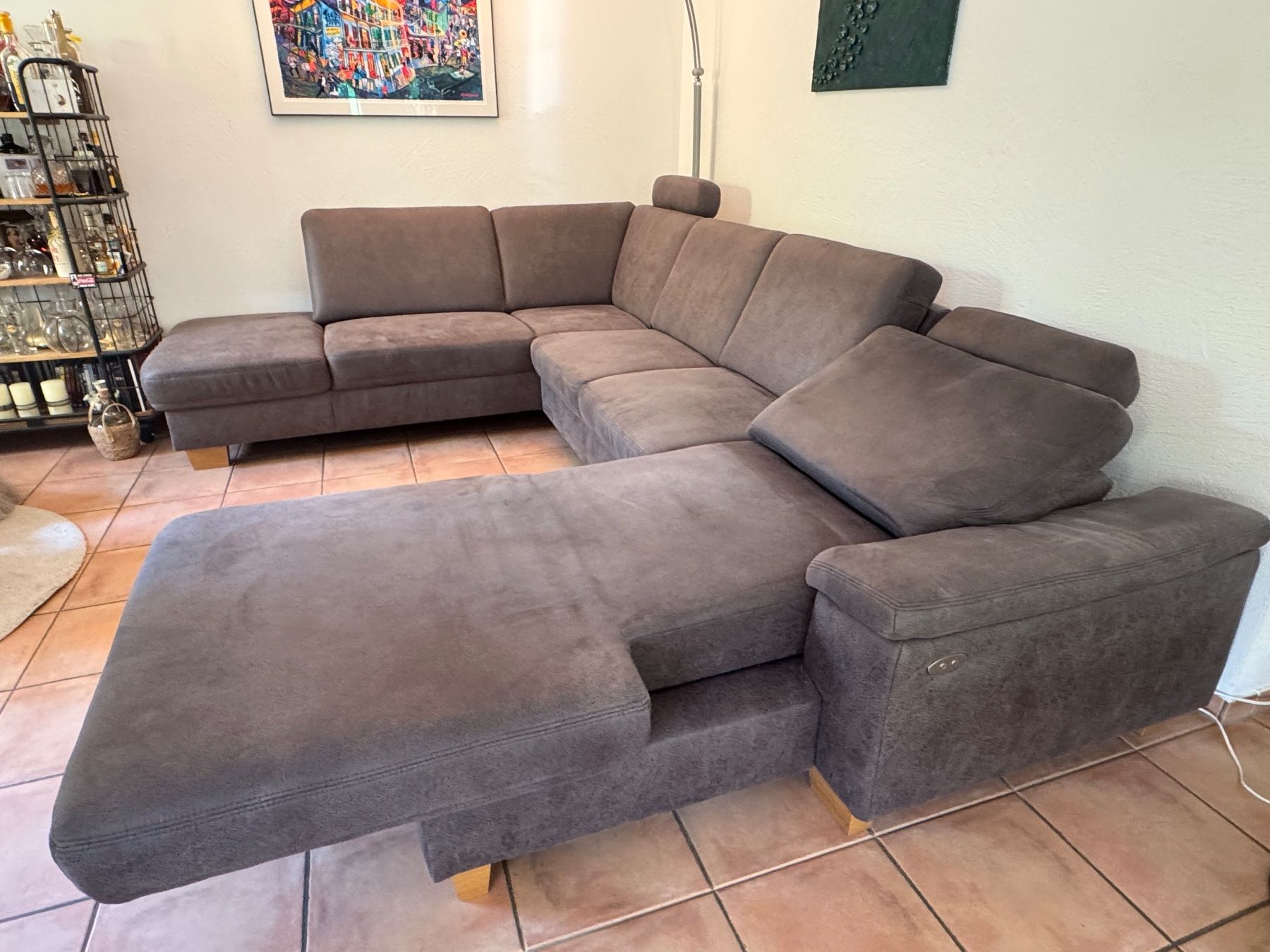 Sofas: Ecksofa braun (elektrisch) in U-Form oder als L-Form möglich – Gebraucht aus Unterlunkhofen von Dinosaurier87 1