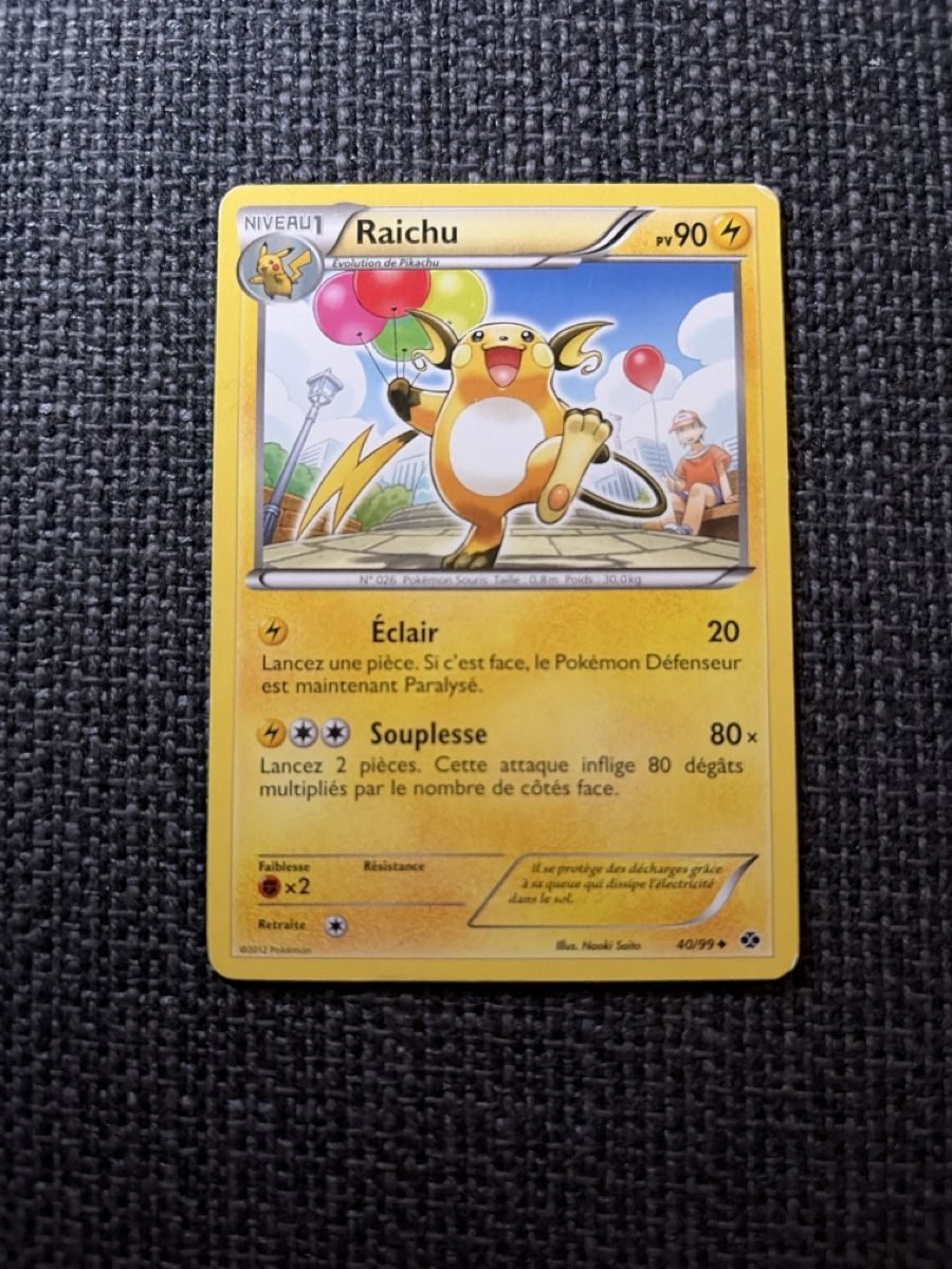 Pokémon Carte collezionabili: Carte Pokémon Raichu 2012 FR – Usato da Genève venduto da Vallva