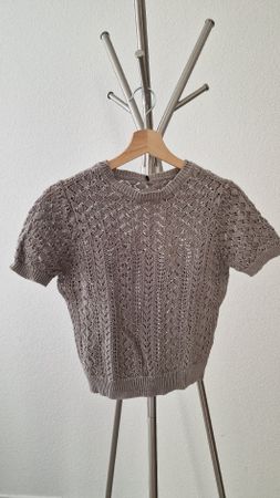 Kurzarm-Strickpullover von Chicorée, Gr. S (100% Baumwolle)