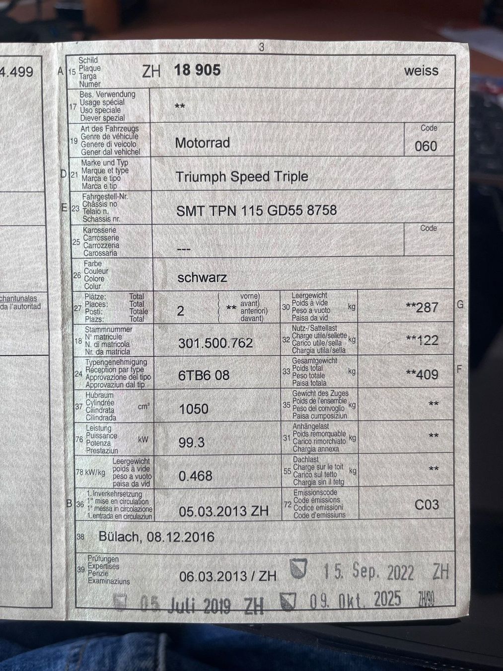 Triumph Strada: Triumph Speed Triple 1050 - wunderschönes Motorrad – Usato da Lufingen venduto da Kstapel 4