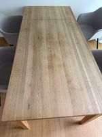 Esstisch ausziehbar Holz Eiche massiv + 4 Stühle