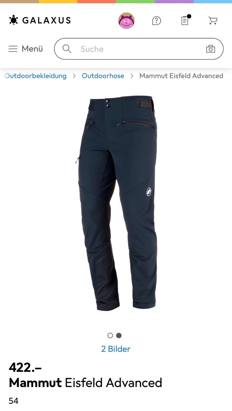 Mammut Pantaloni: Mammut Eiger hose G M/L – Nuovo e nell'imballaggio originale da Maienfeld venduto da tobeyl2020
