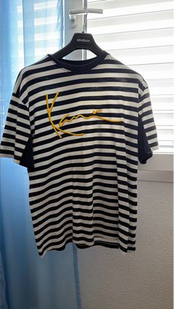 Karl Kani T-Shirt gestreift blau weiss wie neu