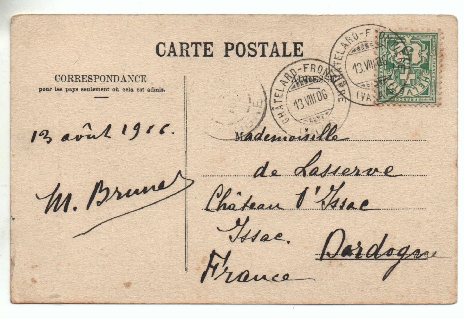 Cartes postales: CHÂTELARD La frontière - Pferde-Kutsche – D'occasion à Jona par philajona 1