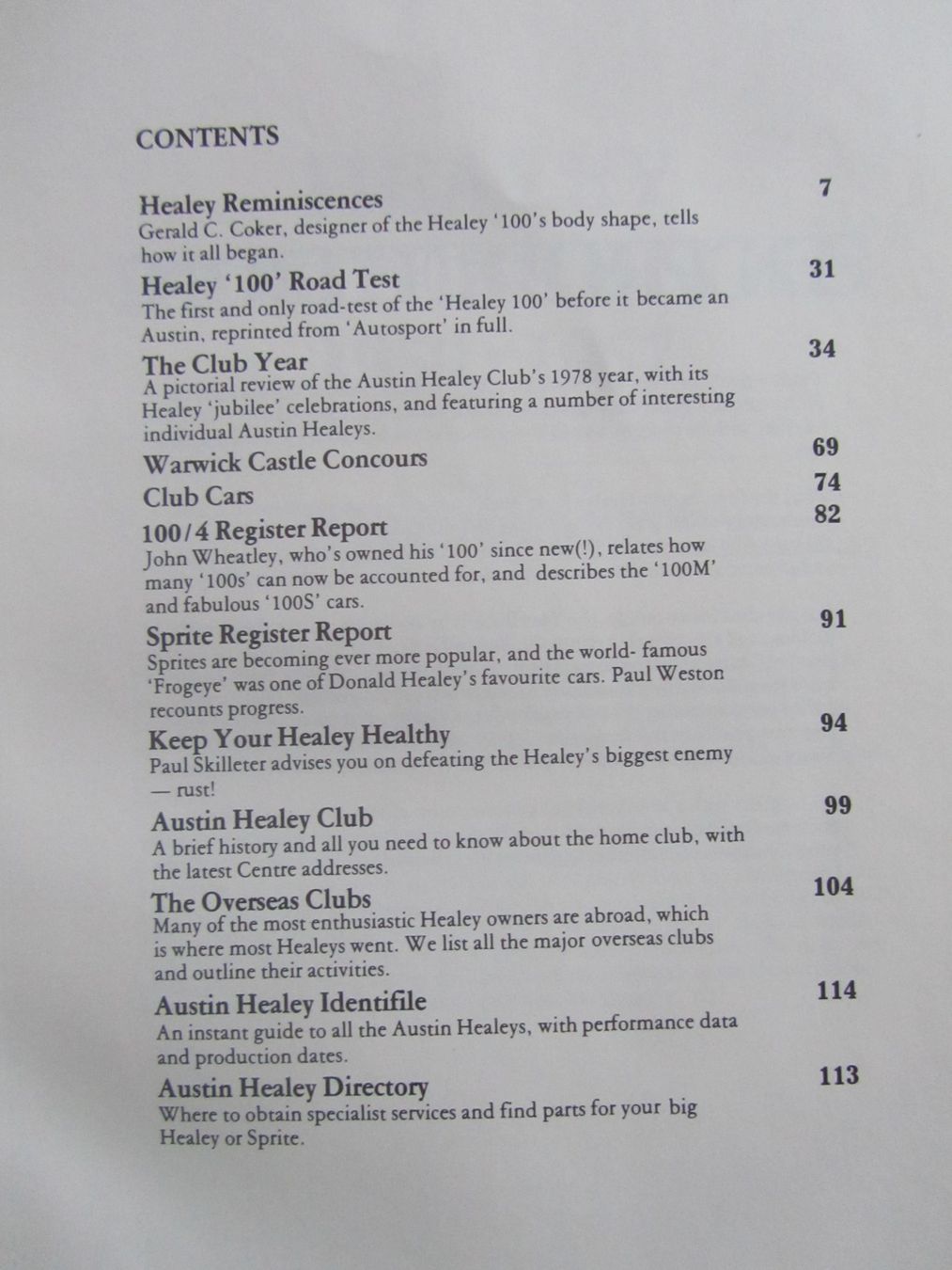 Libri: THE AUSTIN HEALEY YEAR BOOK 1978 – Usato da Seengen venduto da mikelele 1