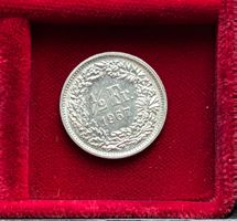 Schweiz 1/2 Silber-Franken 1967 unz Stehende Helvetia
