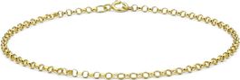 Damen 2 mm Rund Belcher Armband 9k (375) Gelbgold