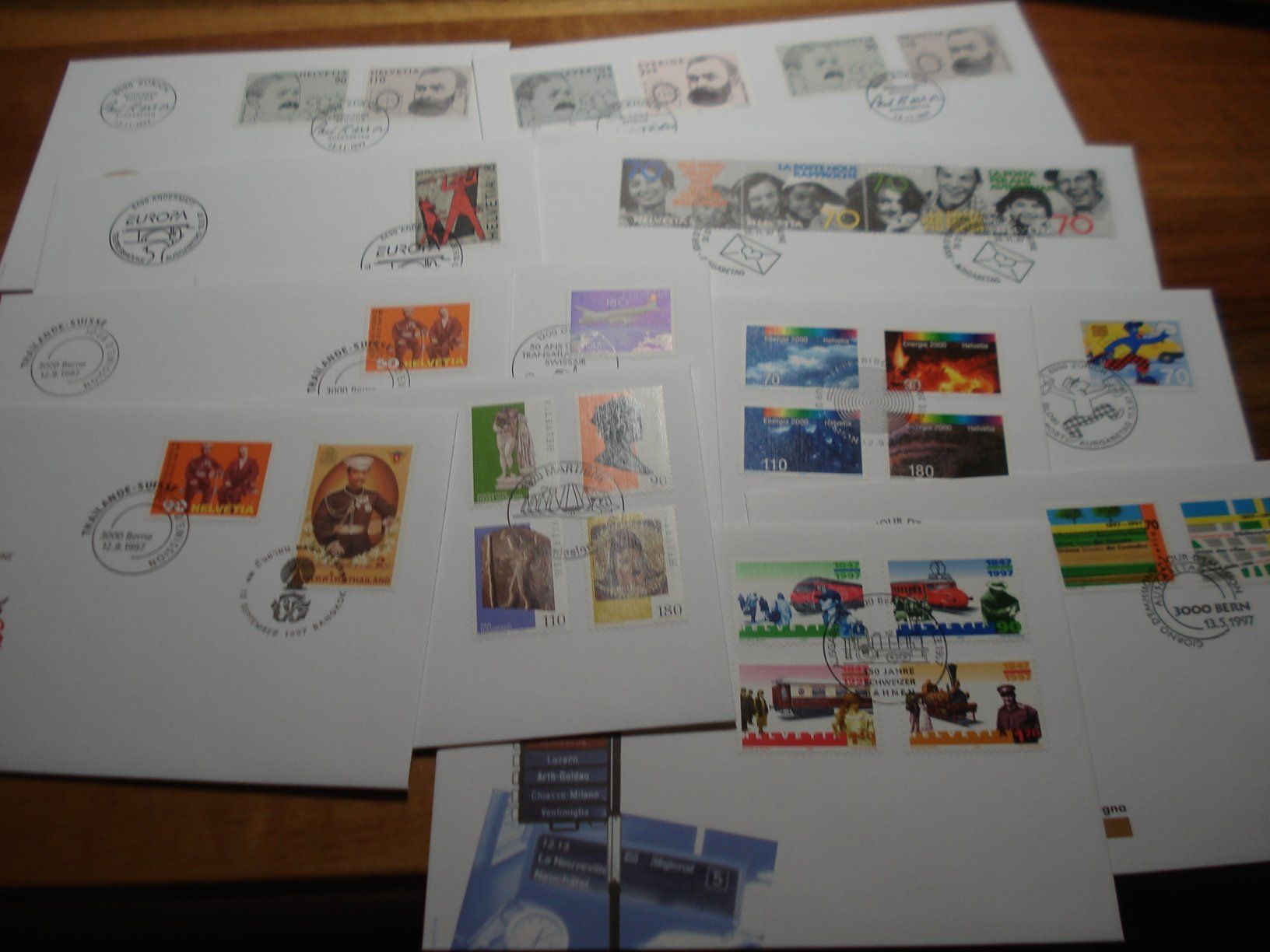 Tutti i francobolli: Moderne FDC Schweiz, 1997, 12 Belege – Usato da Niederwil AG venduto da morostahu 1