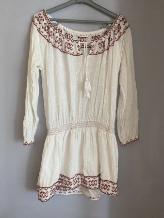 Sommerkleid 100 % Baumwolle mit Stickerei