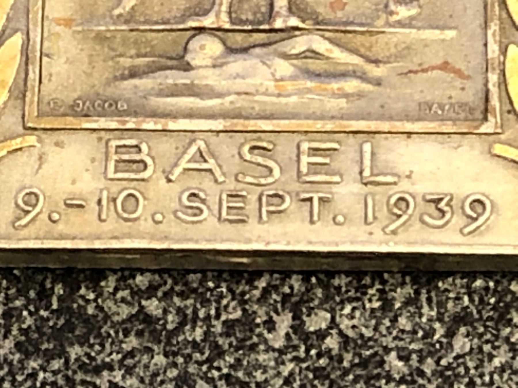Alle Briefmarken: Abzeichen 1. POLIZEI-Meisterschaft  - BASEL 1939 – Gebraucht aus Lufingen von Rac0 2