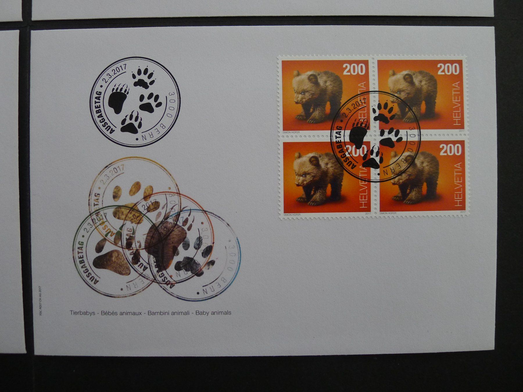 Tutti i francobolli: 2017 Nr.1624-1627 im 4er Block auf FDC – Usato da Dagmersellen venduto da wyss1982 4