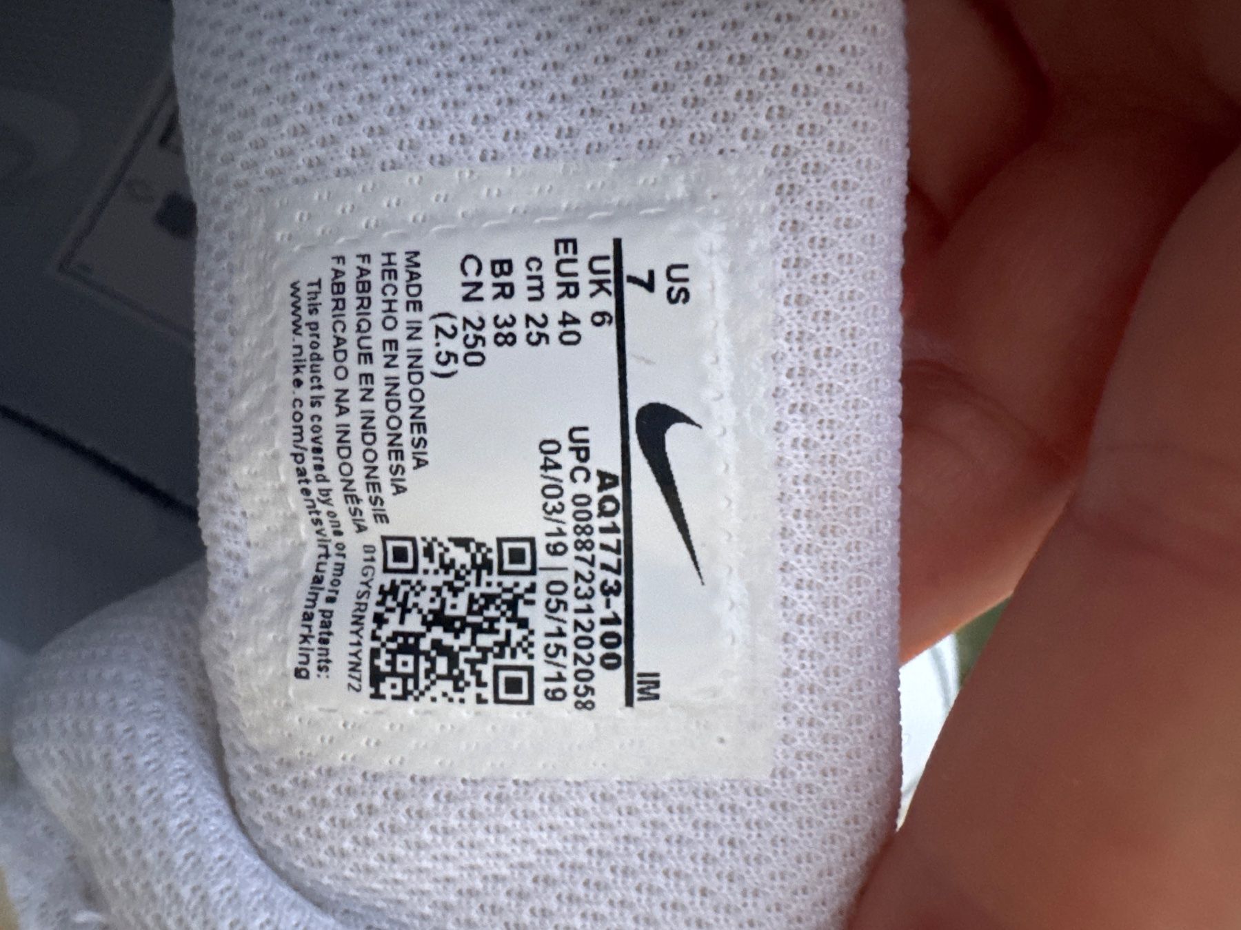 Nike Scarpe da uomo: Baskets Nike Ebernon Mid blanches T. 40 ( us 7), 25 cm – Nuovo e nell'imballaggio originale da Bouveret venduto da Ahava74 4