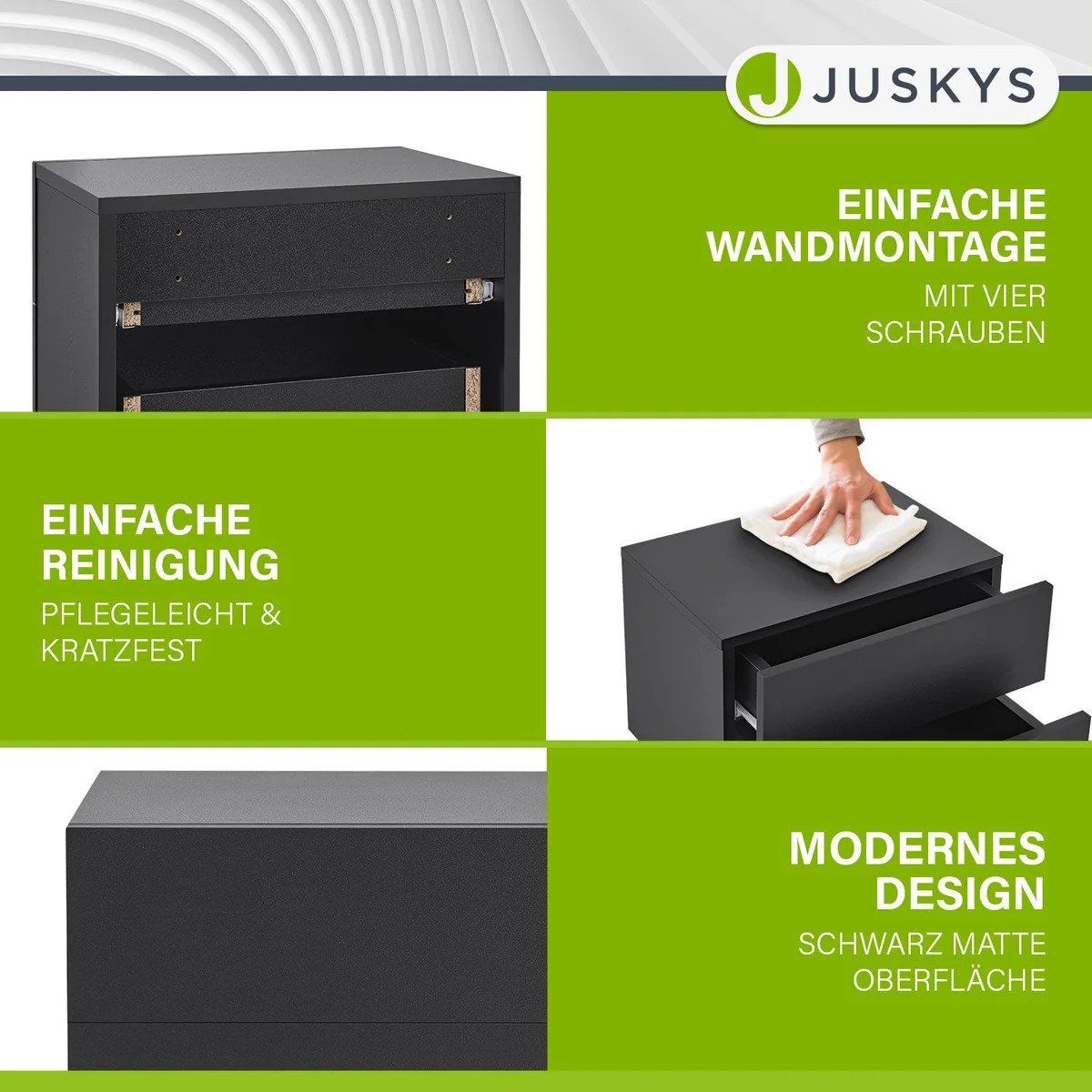 Nachttische: Wandschrank Nachttisch hängend schwarz – Neu und originalverpackt aus Kreuzlingen von DealBlitz 3