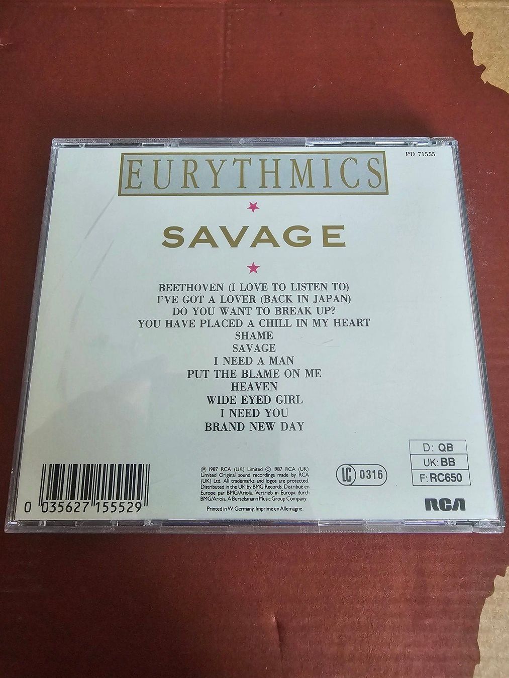CD: CD - Eurythmics – Savage (1987)  – Usato da Biberist venduto da Foolio0 1