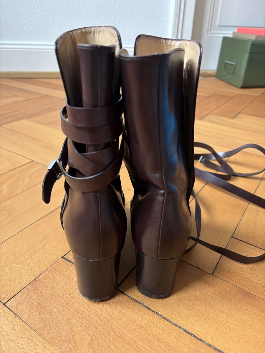 Bally Scarpe da donna: Bally Leather Boots, Chocolate Brown, Size 36.5 – Usato da Basel venduto da amerzli 2