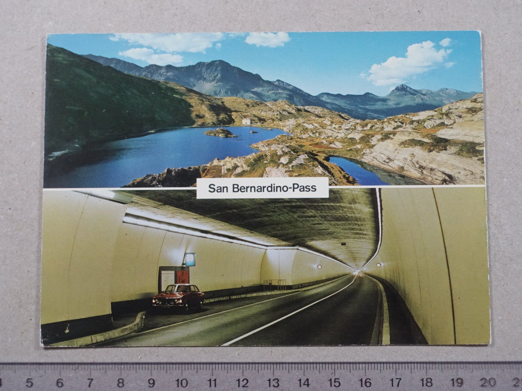 Cartoline postali: San Bernardino Pass, Tunnel, Passhöhe – Usato da Lenzburg venduto da fh1