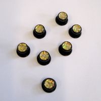 14er Satz  Steckknöpfe Golden Cat Eye