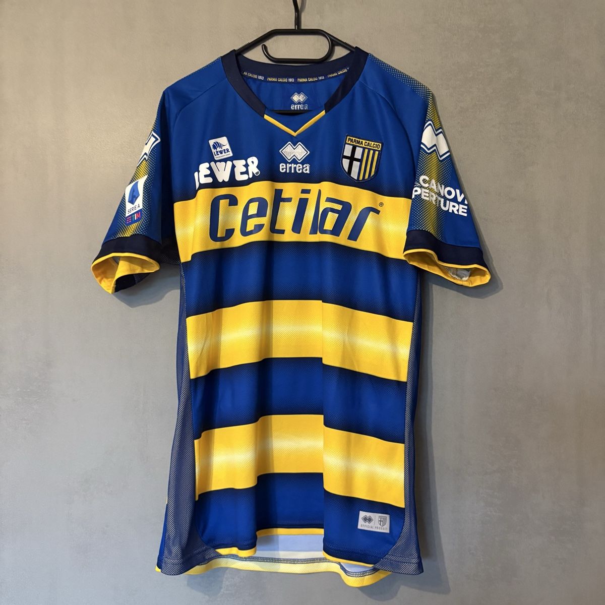 Canottiere & Pantaloni: Parma Calcio Trikot Errea – Usato da Winterthur venduto da LaBodega