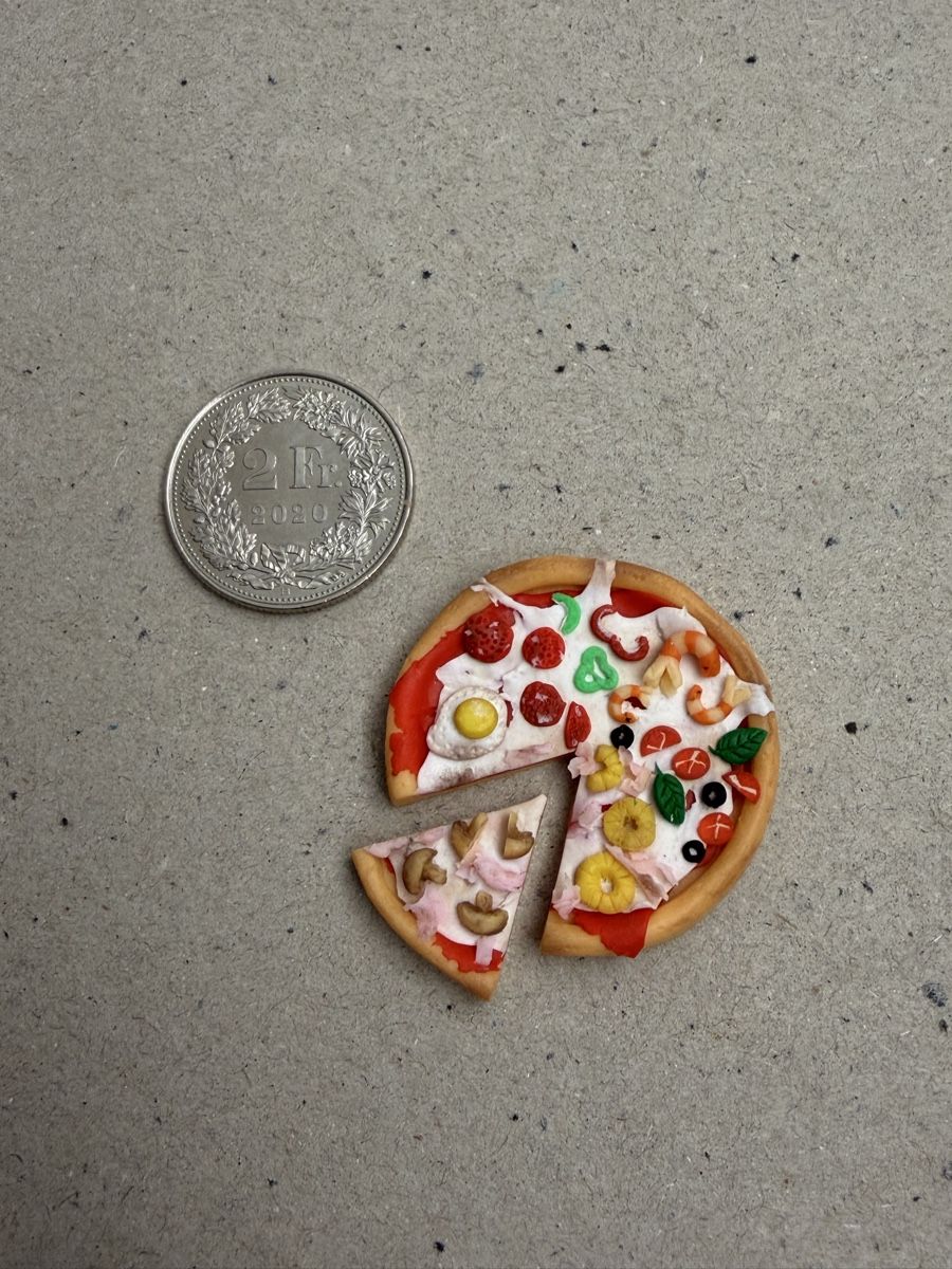 Materiale per modellare: Pizza aus Modelliermasse handgefertig – Nuovo (secondo la descrizione) da Wölflinswil venduto da Jqnq 4